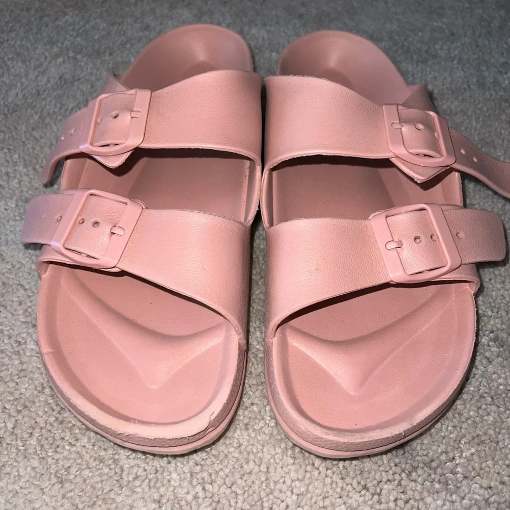 Target Pink Double Strap Waterproof Jelly Slide Sandals Womens 11 - Picture 5 of 8